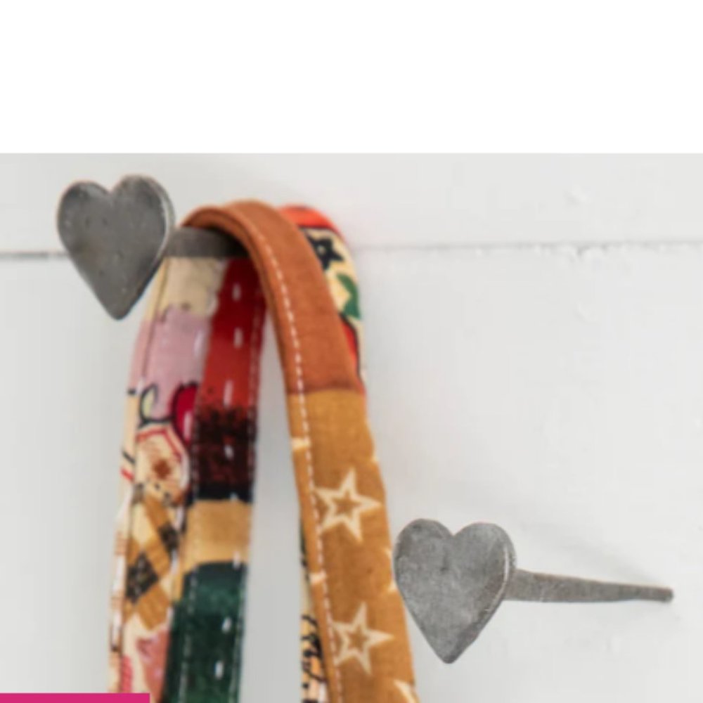 Hand Crafted Cast Iron Heart 3 inch length One Nail